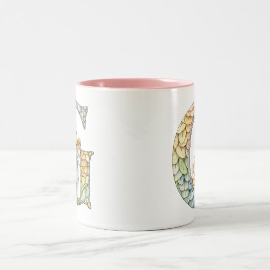 Rainbow Fairy Initial "G" Zweifarbige Tasse (Mittel)