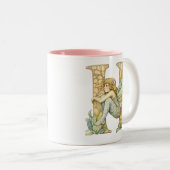 Rainbow Fairy Initial 'H' Zweifarbige Tasse (VorderseiteRechts)