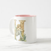 Rainbow Fairy Initial 'H' Zweifarbige Tasse (Vorderseite Links)