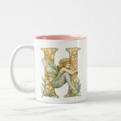 Rainbow Fairy Initial 'H' Zweifarbige Tasse (Links)