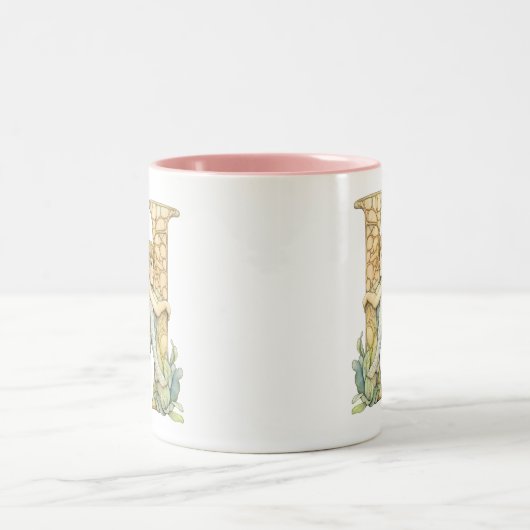 Rainbow Fairy Initial 'H' Zweifarbige Tasse (Mittel)