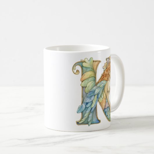 Rainbow Fairy Initial 'K' Kaffeetasse (VorderseiteRechts)