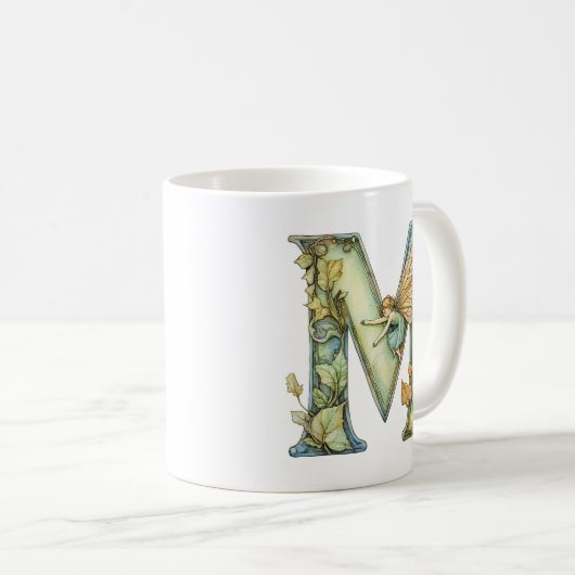 Rainbow Fairy Initial "M" Kaffeetasse (VorderseiteRechts)