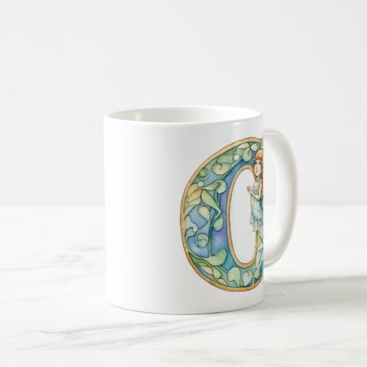 Rainbow Fairy Initial 'O' Kaffeetasse (VorderseiteRechts)