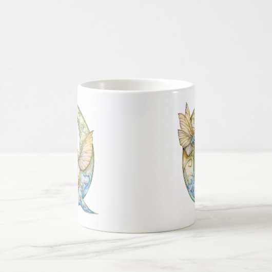 Rainbow Fairy Initial 'Q' Kaffeetasse (Mittel)