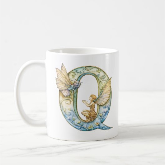 Rainbow Fairy Initial 'Q' Kaffeetasse (Links)