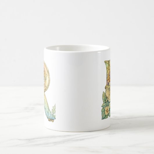 Rainbow Fairy Initial "R" Kaffeetasse (Mittel)