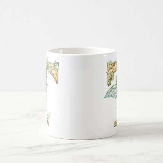Rainbow Fairy Initial 'T' Kaffeetasse (Mittel)