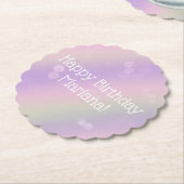 Rainbow Fairy Lights Girl Geburtstagsparty Untersetzer (angewinkelt)