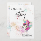 *~* Rainbow Fairy Magic Baby Shower Einladung (Vorne/Hinten)