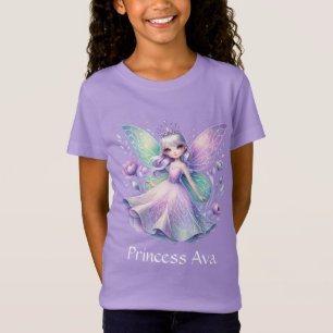 Rainbow Fairy Princess mit Peony Floral Girl's T-Shirt