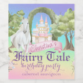 Rainbow Fairy Tale Burg Wilhelm Tell Weinetikett (Einzelnes Label)
