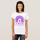 Rainbow Faith Hope Liebe Pädiatrische Schlaganfall T-Shirt (Vorne ganz)