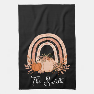 Rainbow Fall Pumpkins Küche  Herbst-Erntedank Geschirrtuch