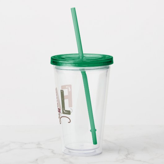 Rainbow Fall Vibes Acryltrinkbecher (Links)