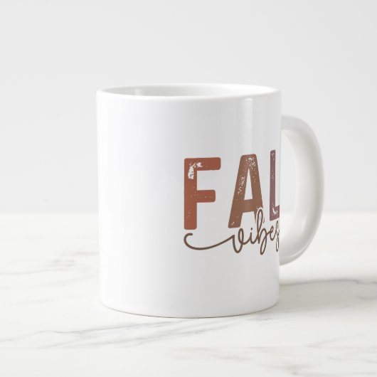 Rainbow Fall Vibes Jumbo-Tasse (Vorderseite Rechts)