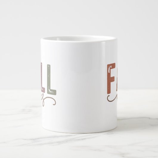 Rainbow Fall Vibes Jumbo-Tasse (Vorderseite)