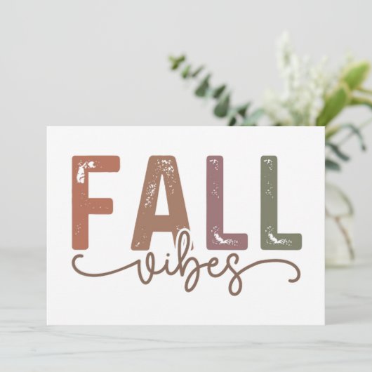 Rainbow Fall Vibes Karte (Stehend Vorderseite)