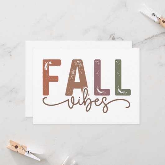 Rainbow Fall Vibes Karte (Vorderseite/Rückseite Beispiel)