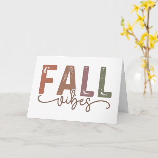 Rainbow Fall Vibes Karte (Gelbe Blume)