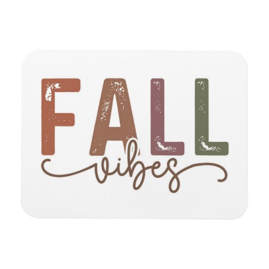 Rainbow Fall Vibes Magnet (Horizontal)