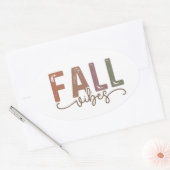 Rainbow Fall Vibes Ovaler Aufkleber (Umschlag)