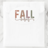 Rainbow Fall Vibes Ovaler Aufkleber (Tasche)