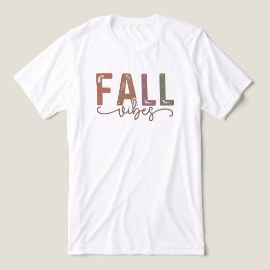 Rainbow Fall Vibes Tri-Blend Shirt (Design Vorderseite)