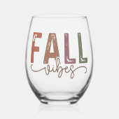 Rainbow Fall Vibes Weinglas Ohne Stiel (Vorderseite)