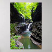 Rainbow Falls & cascade, Watkins Glen, New York Poster (Vorne)