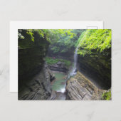 Rainbow Falls, Watkins Glen Staat Park, New York Postkarte (Vorne/Hinten)