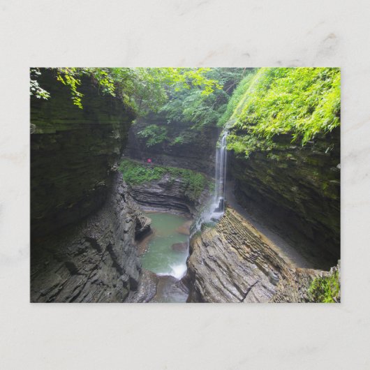 Rainbow Falls, Watkins Glen Staat Park, New York Postkarte (Vorderseite)