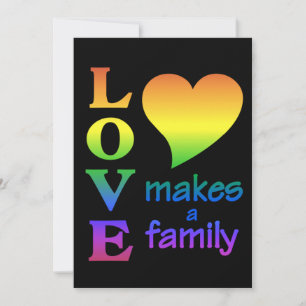 Rainbow Family-Einladung, anpassen Einladung