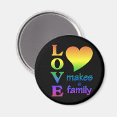 Rainbow-Family-Magnet Magnet (Vorderseite/Rückseite)