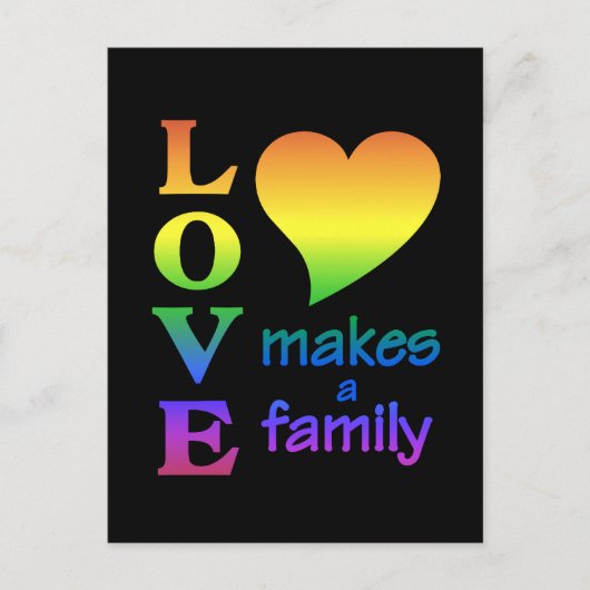 Rainbow Family Postcard, anpassen Postkarte (Vorderseite)