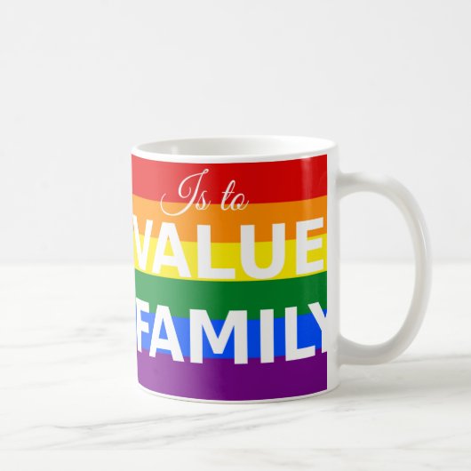 Rainbow Family Value-Tasse Kaffeetasse (Rechts)