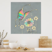 Rainbow Fantasy Butterfly Poster (Küche)