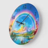 Rainbow Fantasy Große Wanduhr (Winkel)