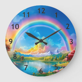 Rainbow Fantasy Große Wanduhr