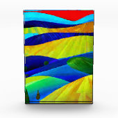 Rainbow Fantasy Hills Landschaft Fotoblock (Vorderseite)