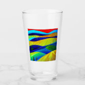 Rainbow Fantasy Hills Landschaft Glas (Vorderseite)