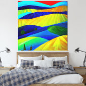 Rainbow Fantasy Hills Landschaft Leinwanddruck (Insitu (Schlafzimmer))