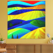 Rainbow Fantasy Hills Landschaft Leinwanddruck (Insitu (Wohnzimmer))