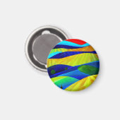 Rainbow Fantasy Hills Landschaft Magnet (Vorderseite/Rückseite)