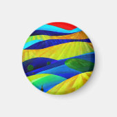 Rainbow Fantasy Hills Landschaft Magnet (Vorne)