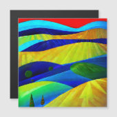 Rainbow Fantasy Hills Landschaft Magnetkarte (Vorne/Hinten)