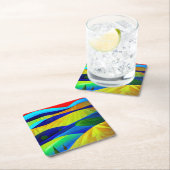 Rainbow Fantasy Hills Landschaft Rechteckiger Pappuntersetzer (Vor Ort)