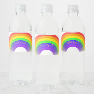 Rainbow-Farb-Wasser-Flaschenetikett Wasserflaschenetikett