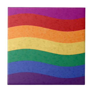 Rainbow-Farb-Wavy-Linien Fliese