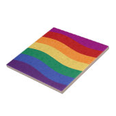 Rainbow-Farb-Wavy-Linien Fliese (Seite)